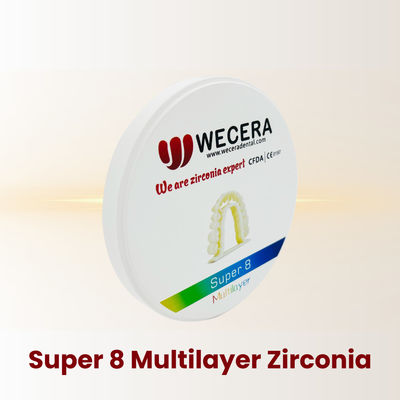 Smooth Surface Multilayer Zirconia Disc Dental Lab 57 Percent Translucency Engineered to Meet Dental Restoration Demands