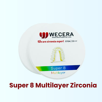 Συμβατές μηχανές Roland VHF imes icore Πολυεπίπεδο Zirconia Disc Zirconia Smooth Surface Dental Milling Disc για τα αποτελέσματα